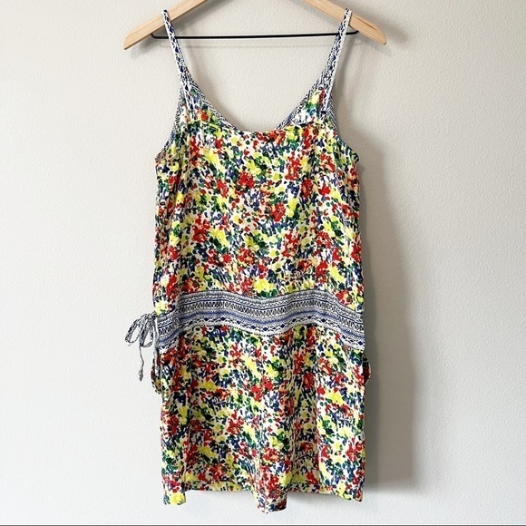 CAbi #5261 Devon Floral Fiesta Romper Size Small Colorful Summer Adjustable EUC - Picture 7 of 12